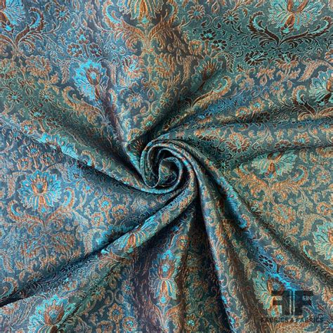 Solid Metallic Brocade Fabric 